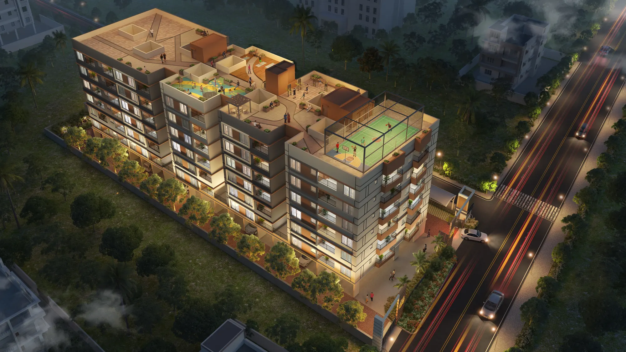 Pristine 60 at night, artist's impression